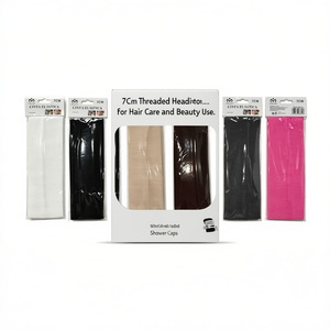 Fascia per capelli filettata da 7 cm, confezione da 12, per la cura dei capelli e l'uso estetico - Product Image 1