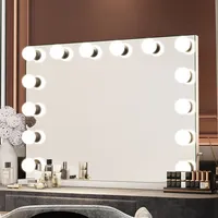 조정가능한 광도 전구를 가진 화장대 메이크업 허영 할리우드 거울을 흐리게 하는 큰 Led