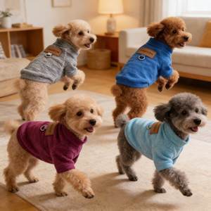 Gilets pour chiens Symbipets, écologiques, en polyester de luxe, motif lettres, doux, chauds, design moderne classique, tailles XL/XXL, printemps/hiver - Product Image 4