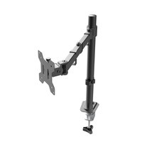 Nouveau support d'écran robotisé noir pour ordinateur avec hauteur réglable, rotation à 90 degrés et vis de fixation