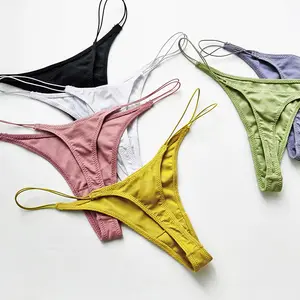 Oem T-back eo thấp sexy bikini thongs cho phụ nữ Quần lót liền mạch thoải mái Nylon g-strings phụ nữ đồ lót