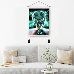 Galaxie loup Lion Animal ciel étoilé tenture murale décoration Art maison tapisserie arrière-plan - Product Image 2