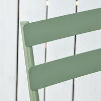 Ensemble de meubles de jardin pliants 1 table ronde et 2 chaises de patio avec cadre en acier et dossier pour balcon et patio