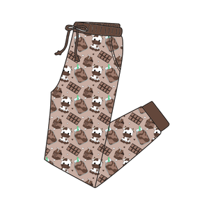 Pantalones de jogging suaves de cintura alta, largos, impermeables, con estampado personalizado, para bebés niñas, 100% tejido, venta al por mayor - Product Image 6