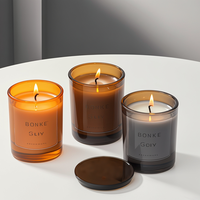 Personalisierte Kerzengläser Luxuriöse Kerzenherstellungsgläser 5oz 8oz 10oz 12oz Einzigartiges Schwarzes Kerzenglas Champagner Gold Leer