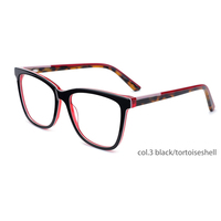 Montures optiques en acétate transparentes classiques de haute qualité, légères, à monture complète, pour tous les types de visages, œil de chat, lunettes multicolores