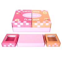 Maßgefertigte Beidseitig Öffnende Umweltfreundliche Karton-Geschenkbox Matt Laminiert UV-Beschichtet für Süßigkeiten Desserts Babynahrung Party Stabile Ausführung