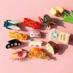 कियांग कस्टम विभिन्न आकार के लोगो के साथ फैशन एसीटेट बालों के पंजे क्लिप के विभिन्न आकार के लोगो - Product Image 1