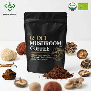 Café de <span class=keywords><strong>Hongos</strong></span> Orgánico en Polvo Instantáneo, Mezcla 5 en 1 y 12 en 1 <span class=keywords><strong>con</strong></span> Extracto de Reishi, Chaga, Melena de León y Cordyceps, Soporte OEM - Product Image 1