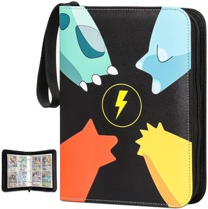 Compatible Card Binder Case,4-Pocket Trading Card Binder with Sleeves,400 Pockets Collector Zipper Binder Album