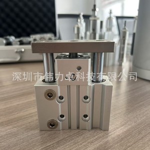 WCL40-150-S Pneumatic Cylinder With <b>Guide</b> Rod Aluminum Body Series Cylinder For Precision Automation - Product Image 3
