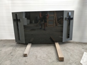 Monumento de Mármol Blanco Natural Estilo Europeo, Resistente <span class=keywords><strong>a</strong></span> la Intemperie, con Letras Grabadas, Marcador de Tumba Vertical para Iglesia - Product Image 3
