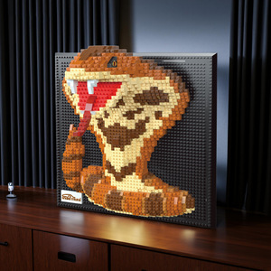 新製品：コブラヘビ　人気商品　粒子組み立てブロックおもちゃ　3D壁画　動物ブロック　壁飾り - Product Image 2