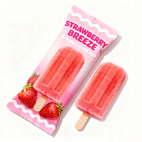 Sac d'emballage de Popsicle personnalisé en gros Sacs en plastique thermoscellés imprimés Pochettes pour crème glacée Rouleau de film d'aluminium Emballage de Popsicle