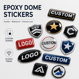 Stampa personalizzata di cristallo bolla gel cupola poliuretano oltre 3d etichetta resina epossidica sticker - Product Image 2