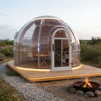Dôme géodésique gonflable transparent sur mesure pour l'extérieur, tente dôme igloo transparente, maison bulle