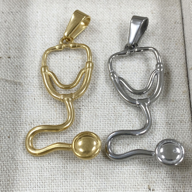 Olivia Stainless Steel Sun Croissant Charm