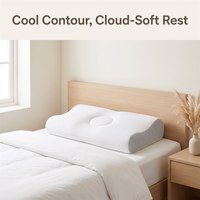 Oreiller Contour Rafraîchissant, Alternative à l'Oreiller Classique avec Coussinets Ergonomiques pour la Nuque et Côtés en Maille 3D Respirante, Personnalisation OEM