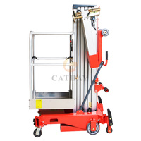 L'aluminium vertical portatif soulève le mât simple rentable 6 m 8 m 9 m 10 m