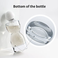 Botella de Perfume de Vidrio Transparente en Forma de Reloj de Arena, Recargable, con Acabado Mate, 80 ml, Bomba Plateada, Envase Cosmético de Lujo