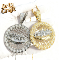 Collar con Colgante de Jesús y la Iglesia Mística, Chapado en Oro de 18K con Incrustaciones de Circonio, Estilo Hip-Hop, Personalizado, para Hombre y Mujer