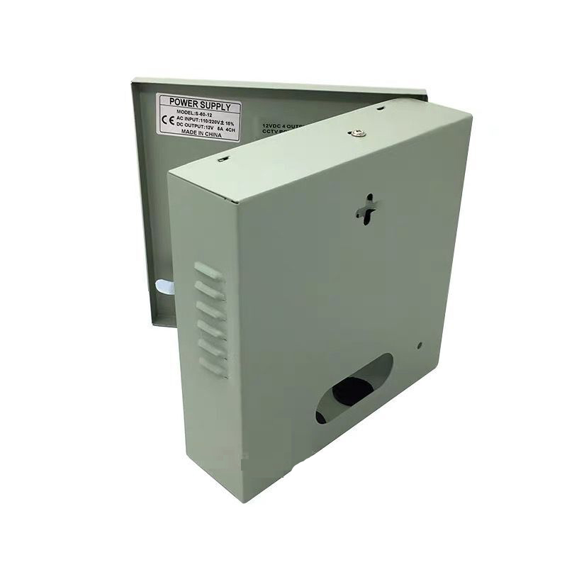 DC 12V5A 4ch sortie 60W alimentation multiple avec batterie de secours pour système de caméra CCTV boîtier métallique alimentation à découpage