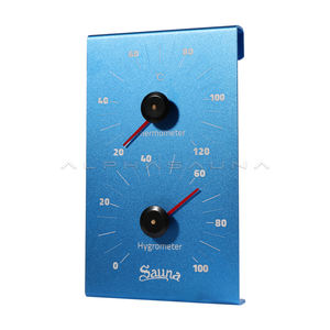 Accessoires de sauna en aluminium Thermomètre et hygromètre en métal - Product Image 6