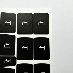 Audi A6 A6L Q7 Window Button Repair Stickers Black <b>PVC</b> <b>Adhesive</b> Minimalist Design - Product Image 1