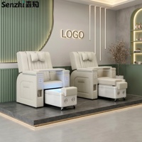 Fauteuil de pédicure de luxe moderne, mobilier de salon multifonctionnel, fauteuil de massage et de manucure, fauteuil de spa électrique pour les pieds avec fonction de massage par ondes
