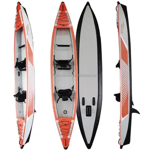 Kayak de pesca de agua blanca, Kayak inflable de alta presión, mar, río, lago, 2 personas