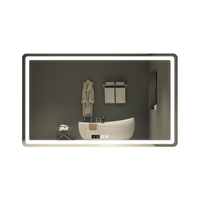 Miroir intelligent pour salle de bain, miroir LED avec écran tactile, miroir de salle de bain anti-buée avec lumière