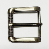 Boucle de ceinture à aiguille roulante en alliage de zinc de haute qualité, personnalisable, 4,5 cm, design vintage unique