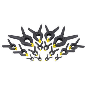 Paquete de 16 abrazaderas de plástico con puntas amarillas para trabajar la madera y manualidades - Product Image 1