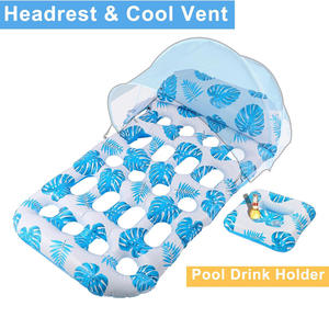 JOSEN Swimming Water PVC <b>Inflatable</b> Young Adults Pool Float Pool <b>Toy</b> for Adults with Sun Visor Pool Lounger - Product Image 3