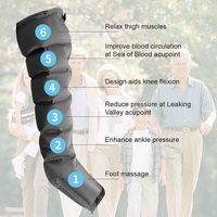 Appareil de Massage des Jambes à Six Cavités par Compression d'Air, Détente des Pieds et Récupération Complète des Jambes