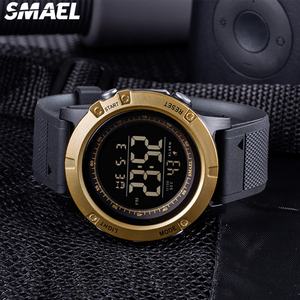 Montre sport numérique pour homme SMAEL 1902, affichage LED, résistance à l'eau 5ATM, chronomètre, alarme, bracelet en plastique - Product Image 2