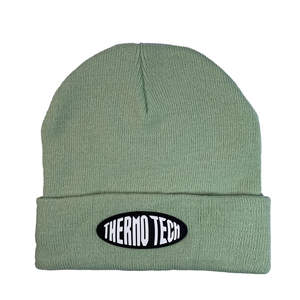 100% acrylique de haute qualité coloré tricoté bonnet à revers unisexe chapeau d'hiver avec patch en cuir - Product Image 2