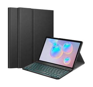 Custodia con Tastiera Wireless Retroilluminata in Pelle PU per <span class=keywords><strong>Tablet</strong></span> Samsung <span class=keywords><strong>Galaxy</strong></span> Tab S8 <span class=keywords><strong>S7</strong></span> T870 T730 - Product Image 1