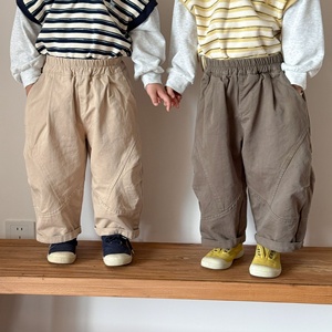 <span class=keywords><strong>Pantalon</strong></span> décontracté coréen pour enfants, en pur coton, coupe ample, taille élastique incurvée, pour garçons et filles, long, automne-printemps 2026, nouveauté - Product Image 1