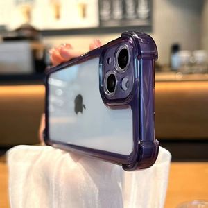 Cover viola trasparente protezione per fotocamera con bordo rinforzato per Apple per iPhone 11 12 Pro Logo personalizzato cellulare - Product Image 6