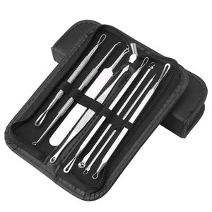 Bộ 8 Chiếc Kim Loại Bỏ Mụn Đầu Đen Bằng Thép Không Gỉ Dụng Cụ Nặn Mụn Trứng Cá Đốm Mụn - Product Image 1