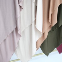 Khimar en Jersey de Bambou pour l'Aïd Ramadan, Foulard de Prière Long Modeste pour Femmes Musulmanes, Vente en Gros de Vêtements Islamiques, Hijab Élastique de Haute Qualité
