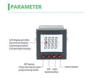 <span class=keywords><strong>Acrel</strong></span>-Medidor de panel de monitor de potencia multifunción LCD trifásico, modelo KC, con pantalla LCD - Product Image 6
