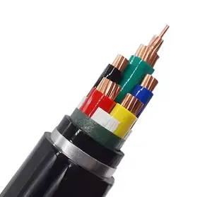 Cable XLPE de cobre de 0,6/1kV, 4mm, 6mm, 10mm, 16mm, 25mm, 50mm, 95mm2, 120mm, cinta de acero, Cable YJV22 blindado resistente al fuego