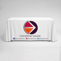 Housse de table ronde personnalisée, impression couleur CMYK par sublimation, nappe pour banquet d'hôtel
