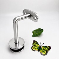 Support de main courante en acier inoxydable brossé, finition brossée, bras horizontal, deux trous de fixation pour laboratoire, escalier, usage commercial, résistant à l'eau et à la rouille
