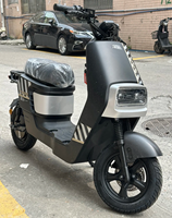 Motocicleta Eléctrica de Carga E-moto de 14 Pulgadas, 1200W, 60V, para Entregas, Alta Capacidad de Carga, Marco de Triple Tubo, Freno de Disco, Suspensión Ajustable