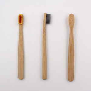 Cepillo de dientes de bambú para niños, mango de madera natural, cerdas suaves, ecológico, cepillo de dientes manual con embalaje en caja de papel. - Product Image 3