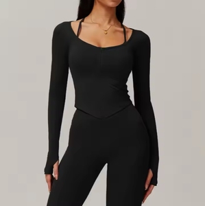 Women Activewear Yoga Sport Long Sleeve Gym Top Quick Dry Good Quality Fitness Active <b>Jackets</b> With Zipper Running <b>Workout</b> - Product Image 4