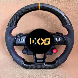 Volante Deportivo Personalizado DOS en Fibra de Carbono y Gamuza Morada para Volkswagen VW Golf 8 <span class=keywords><strong>MK8</strong></span> R 6 7 MK5 MK6 MK7 Polo <span class=keywords><strong>GTI</strong></span> - Product Image 3